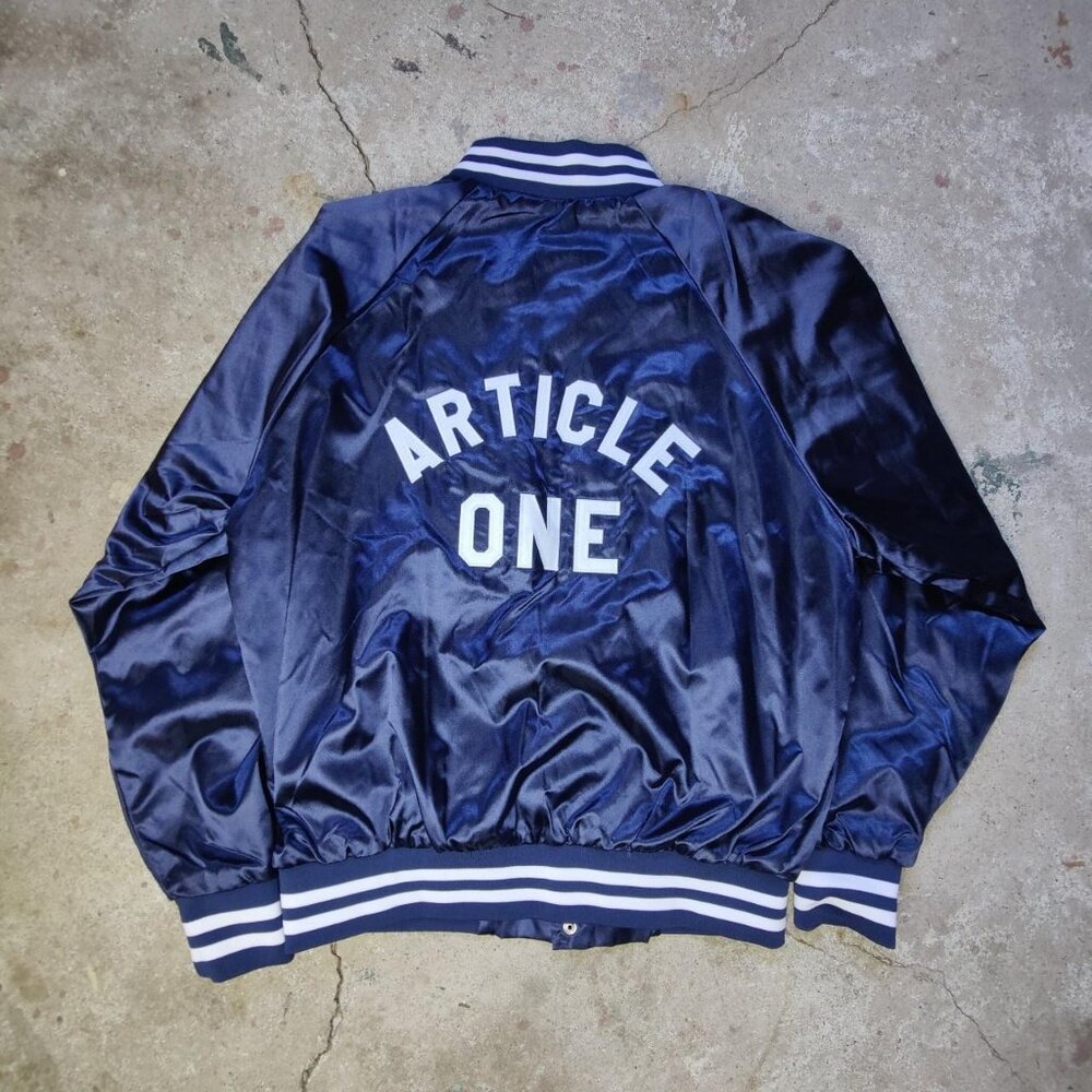 Vintage 'Augusta' navy varsity bomber jacket men's size L